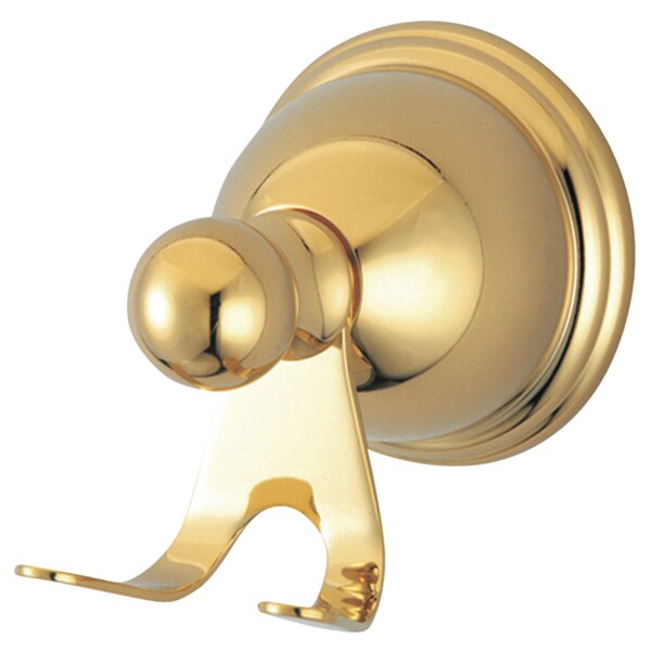 Restoration Robe Hook, Polished Brass